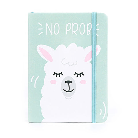 A7 Light Blue Cartoon Alpaca Notebook Daily Notepad Lovely Kawaii Stationery Office School Supplies 10.5x7.5cm