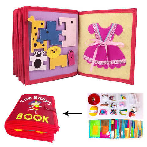 3D Kid Cloth Book DIY Non-Woven Panting Book Manual Intelligence Puzzle Children Toy Early Education Development Reading Book